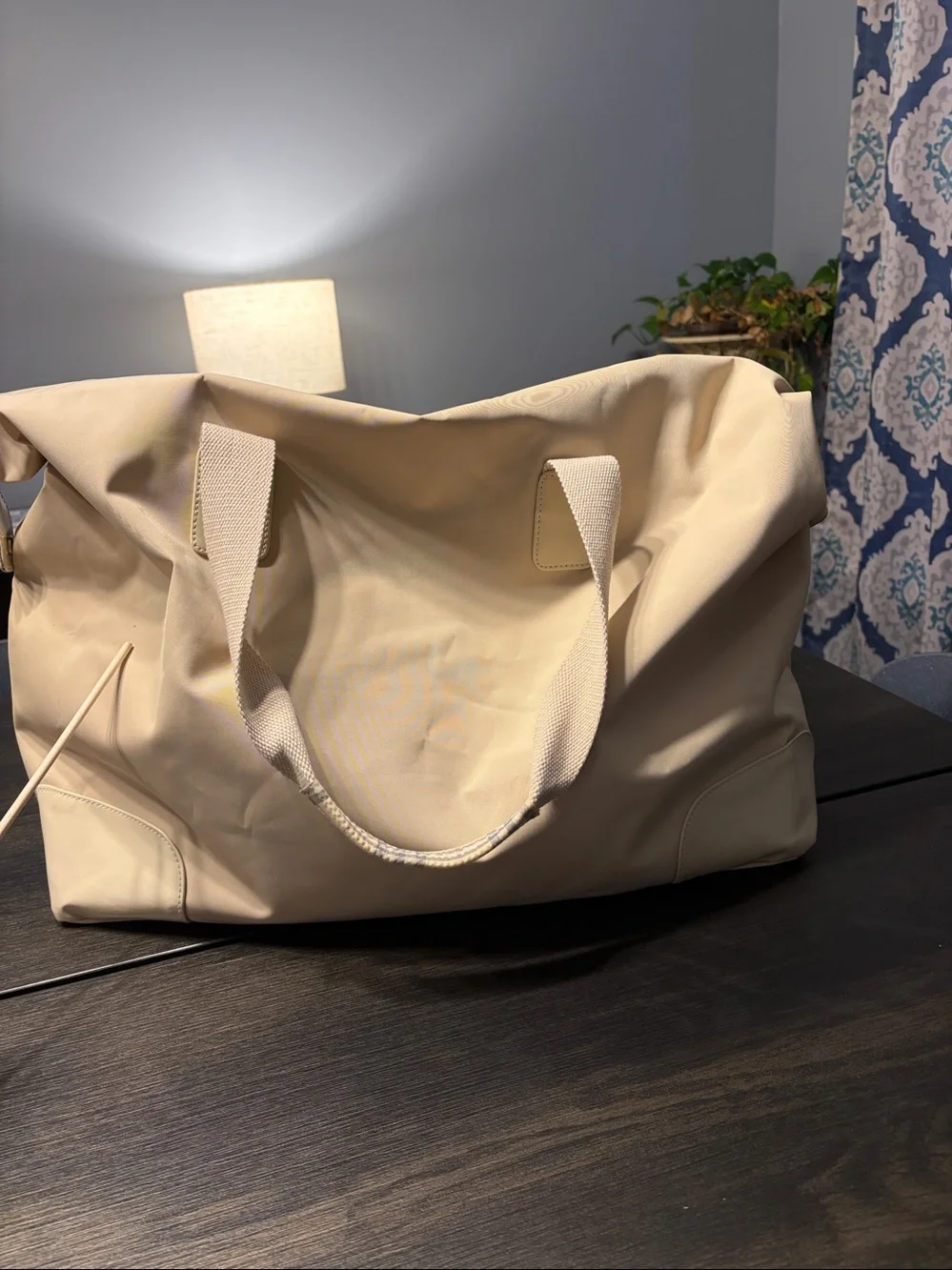 Burberry Fragrances Large Cream Beige Weekender Travel Duffel Bag